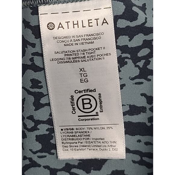 Athleta Salutation Stash Pocket II 7/8 Tight Light Blue Size XL - Picture 6 of 6